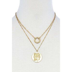 Fashion Greek Face Pendant Necklace